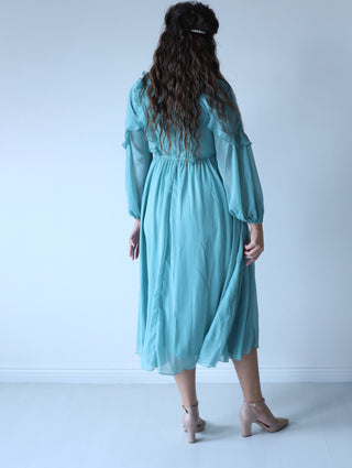 Enchanted Turquoise Midi Dress