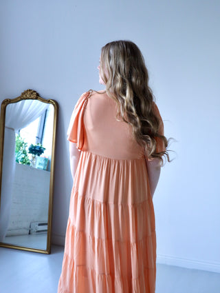 The Perfect Apricot Maxi Dress