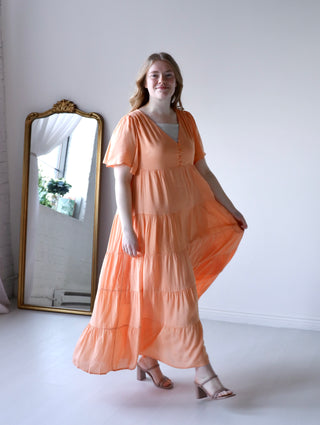 The Perfect Apricot Maxi Dress