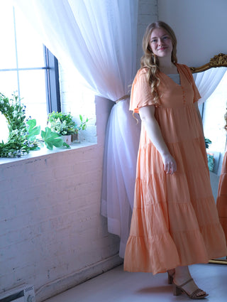 The Perfect Apricot Maxi Dress