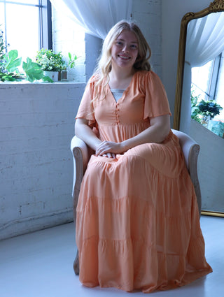 The Perfect Apricot Maxi Dress