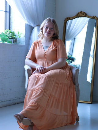 The Perfect Apricot Maxi Dress