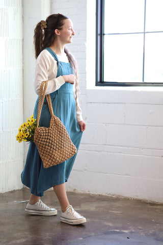 Blue Overall Jumper Dress