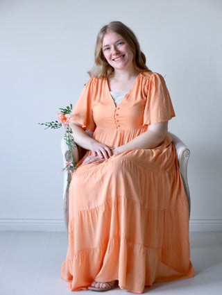 The Perfect Apricot Maxi Dress