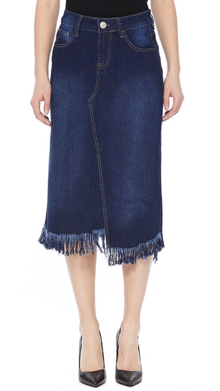 The Ava Fringe Midi Skirt