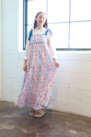 The Firework Tile Print Maxi Jumper Dress