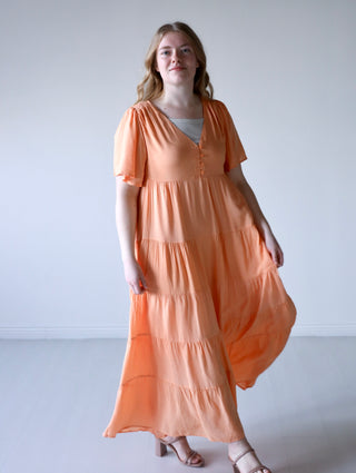 The Perfect Apricot Maxi Dress