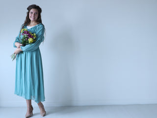 Enchanted Turquoise Midi Dress
