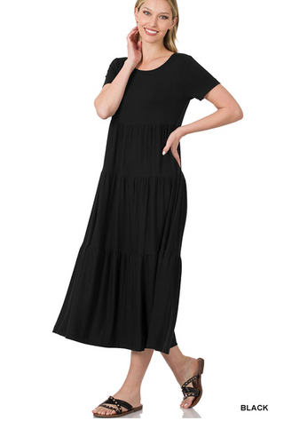 Essential Black Maxi Layering Dress