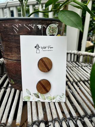 Single Stripe Wooden Circle Clip Sets (3 colors)