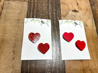 Box of Chocolates Handmade Heart Shaped Wooden Hair Clips
