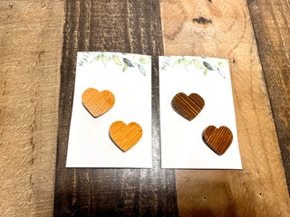 Box of Chocolates Handmade Heart Shaped Wooden Hair Clips
